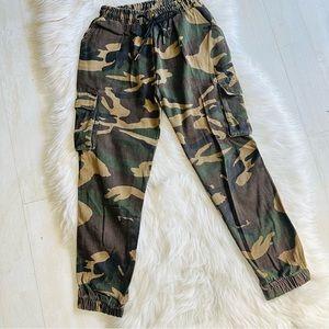 BBS By Boris 100% Cotton Camouflage Cargo Joggers, Medium